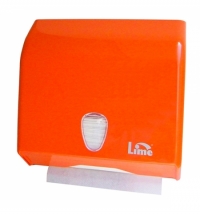 Диспенсер для полотенец листовых Lime оранжевый mini, V укладка, 926003