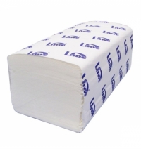 фото: Бумажные полотенца Lime эконом листовые белые, V укладка, 200шт, 1 слой, 210600