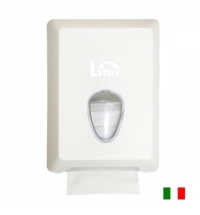 Диспенсер для туалетной бумаги листовой Lime белый, mini, V укладка, A62201S